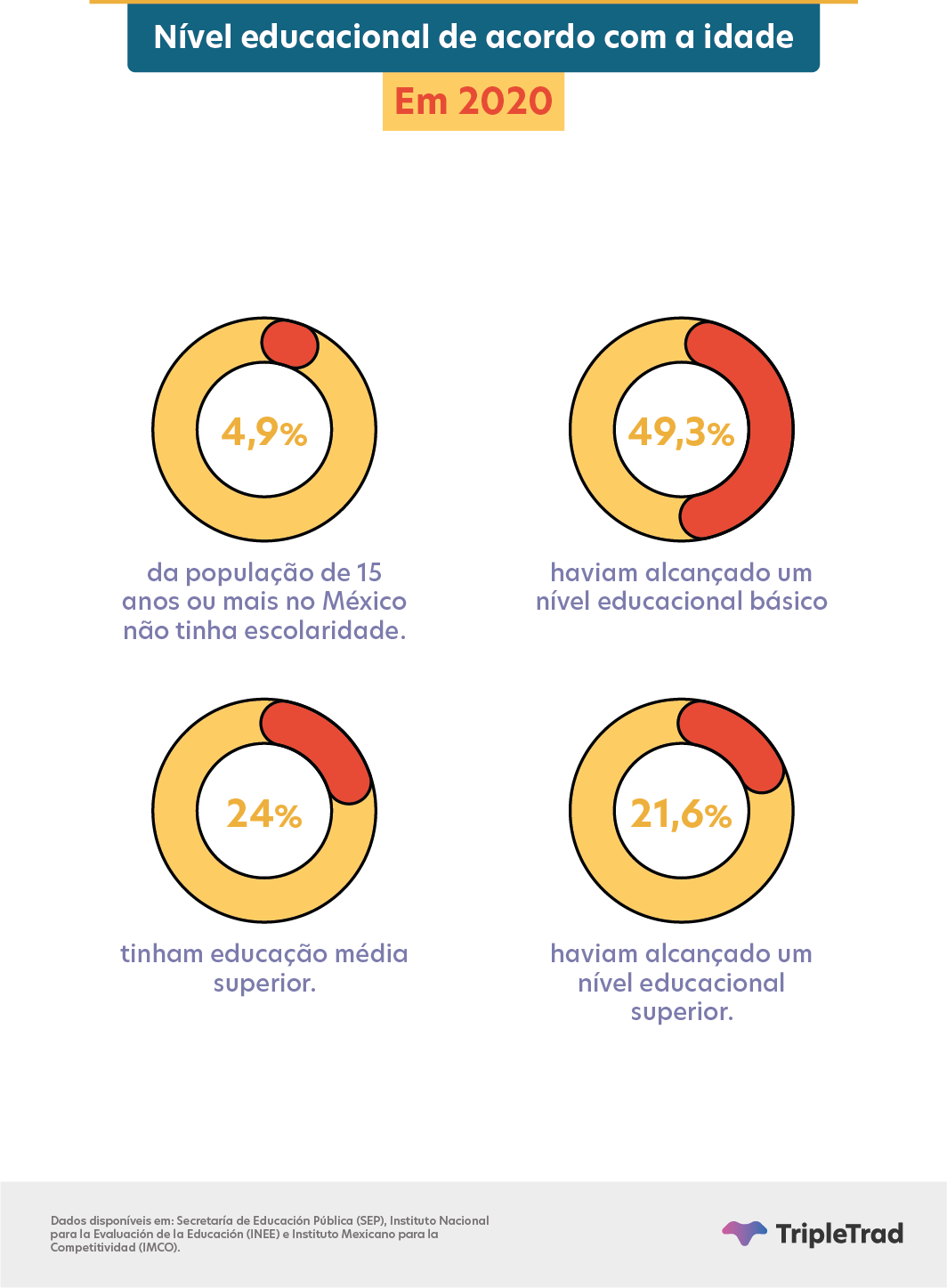 nivel educacional de acordo com a idade